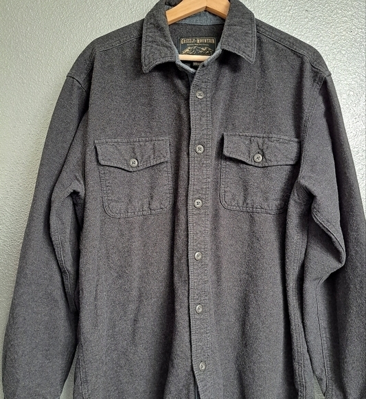 Vintage Grizzly Mountain Grey Flannel Shacket.   Size XL - Picture 1 of 3